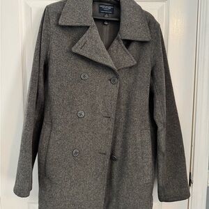 American Eagle Outfitters Dark Gray Pea Coat Vintage Y2K